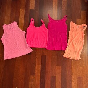 Set of Four Colorful Tank Tops